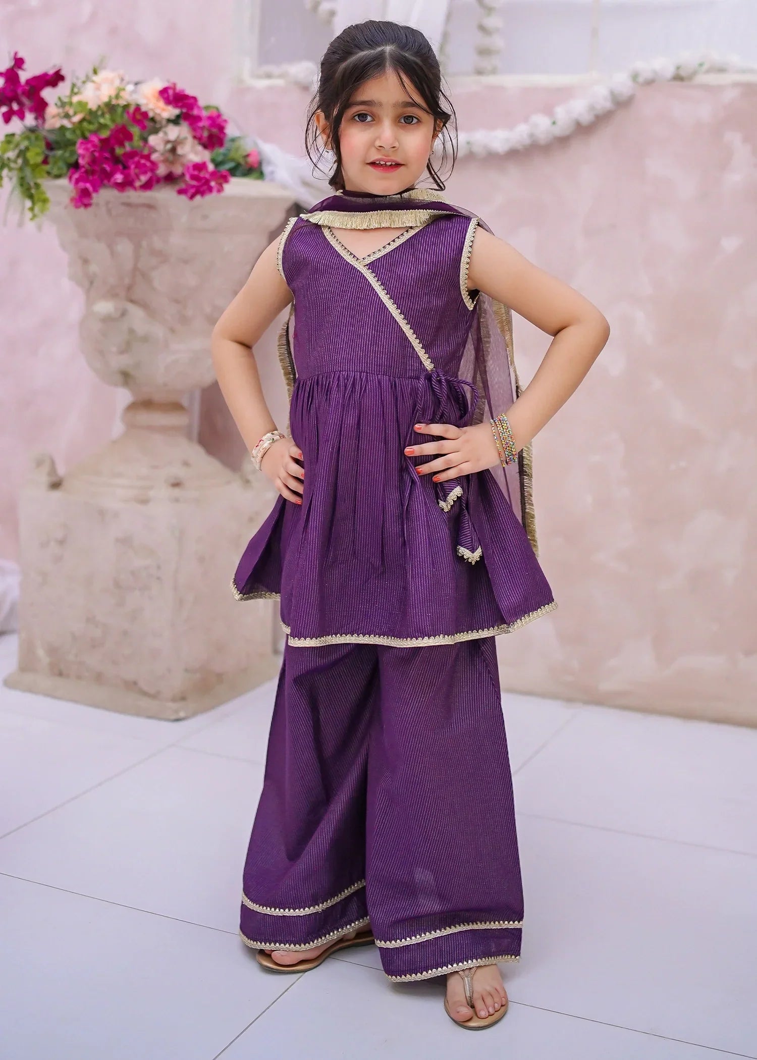 Titli By Modest Stitched 3 Piece Embroidered Maysuri Sharara