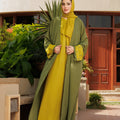 Hijabi.Pk Golden Olive Abaya