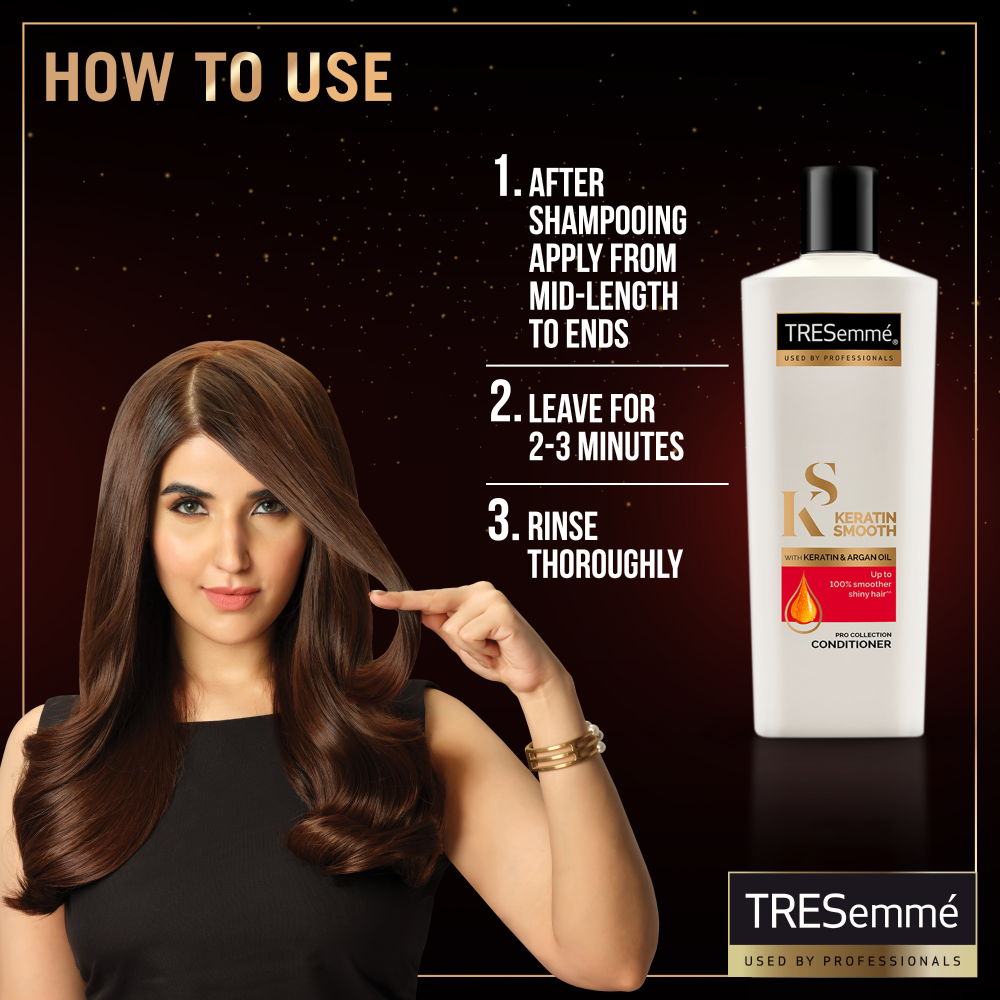 Bundle - Pack of 2 Tresemme Conditioner Keratin Smooth & Straight - 160Ml