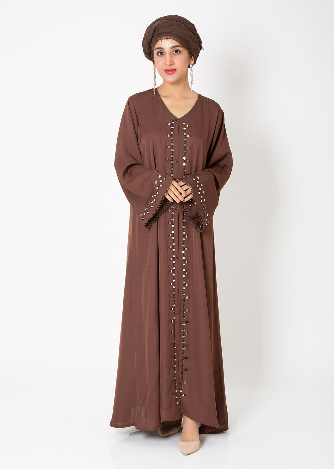 Abaya.Pk Reflection Brown Abaya