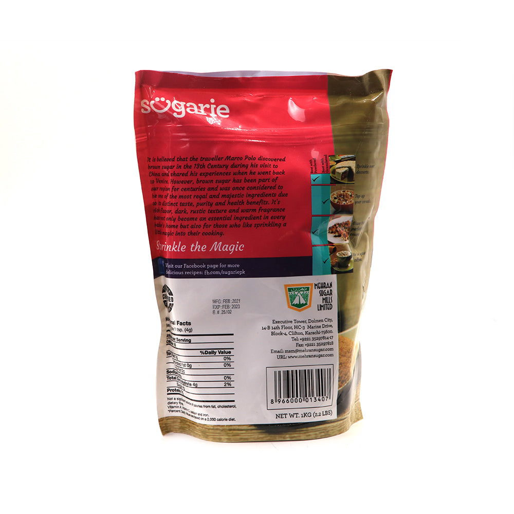 Sugarie Powdered Brown Pure Cane Sugar 1kg - Snapcart.pk