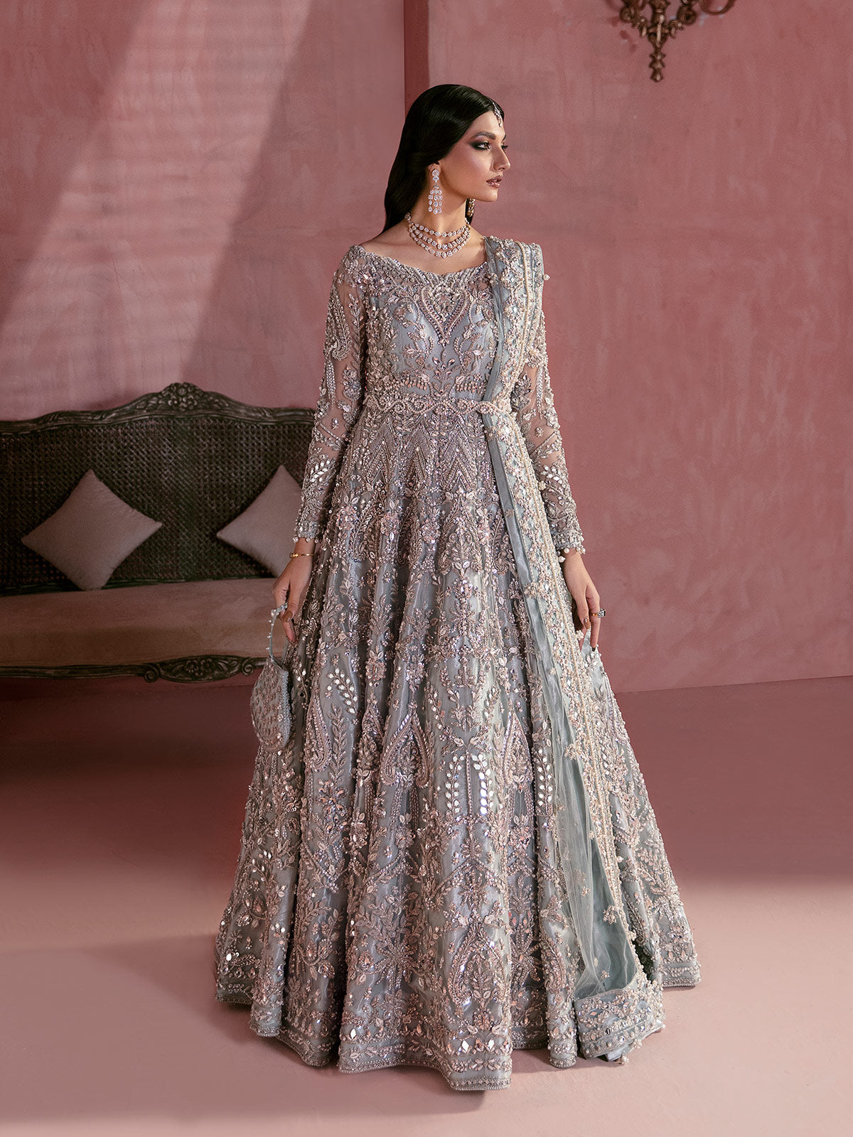 Charmaine By Gulaal Unstitched 3 Piece Bridal Collection'2022Sylvia B-24