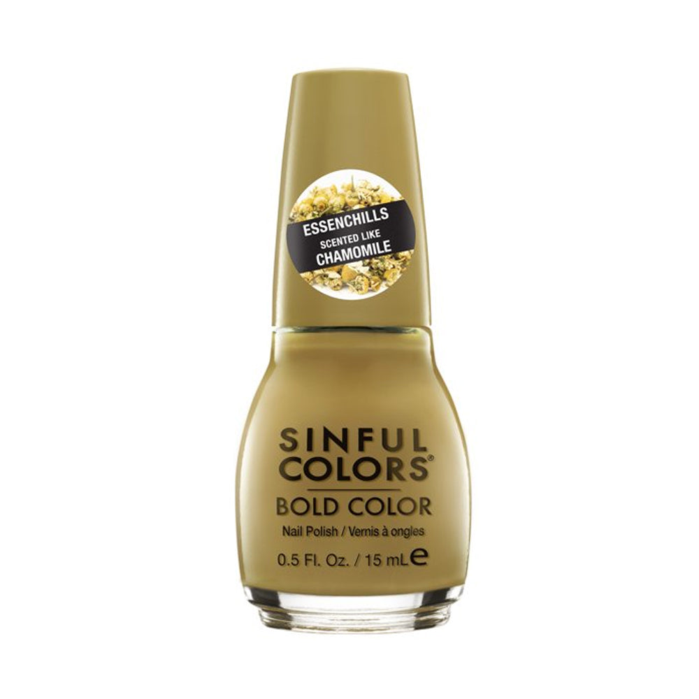 Essence Sinful Colors- Essen chills Nail Polish with Unique Pastel Pigments, Aromatic & Calming Scented Nailpaint - Chamomile Calm