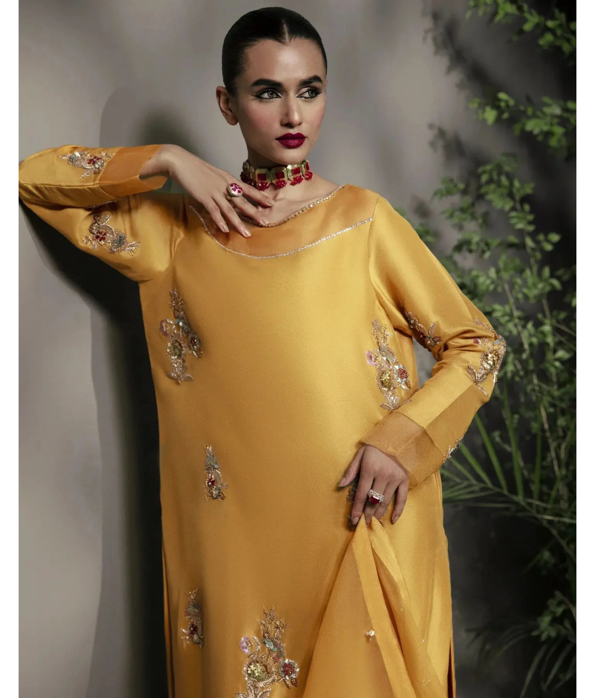 Luna By Mariam Malik Stitched 2 Piece Luxe Silk Pret Collection'2025-LUNA- Luxury Pret'24  - 1