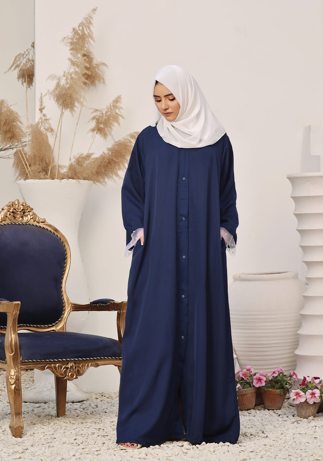 Abaya.Pk Majestic Azure Abaya