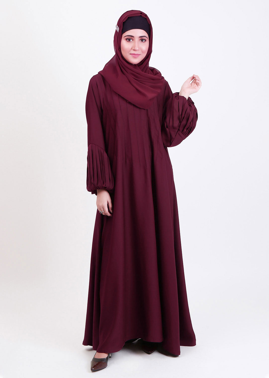 Abaya.Pk Arfaana'h Maroon Abaya