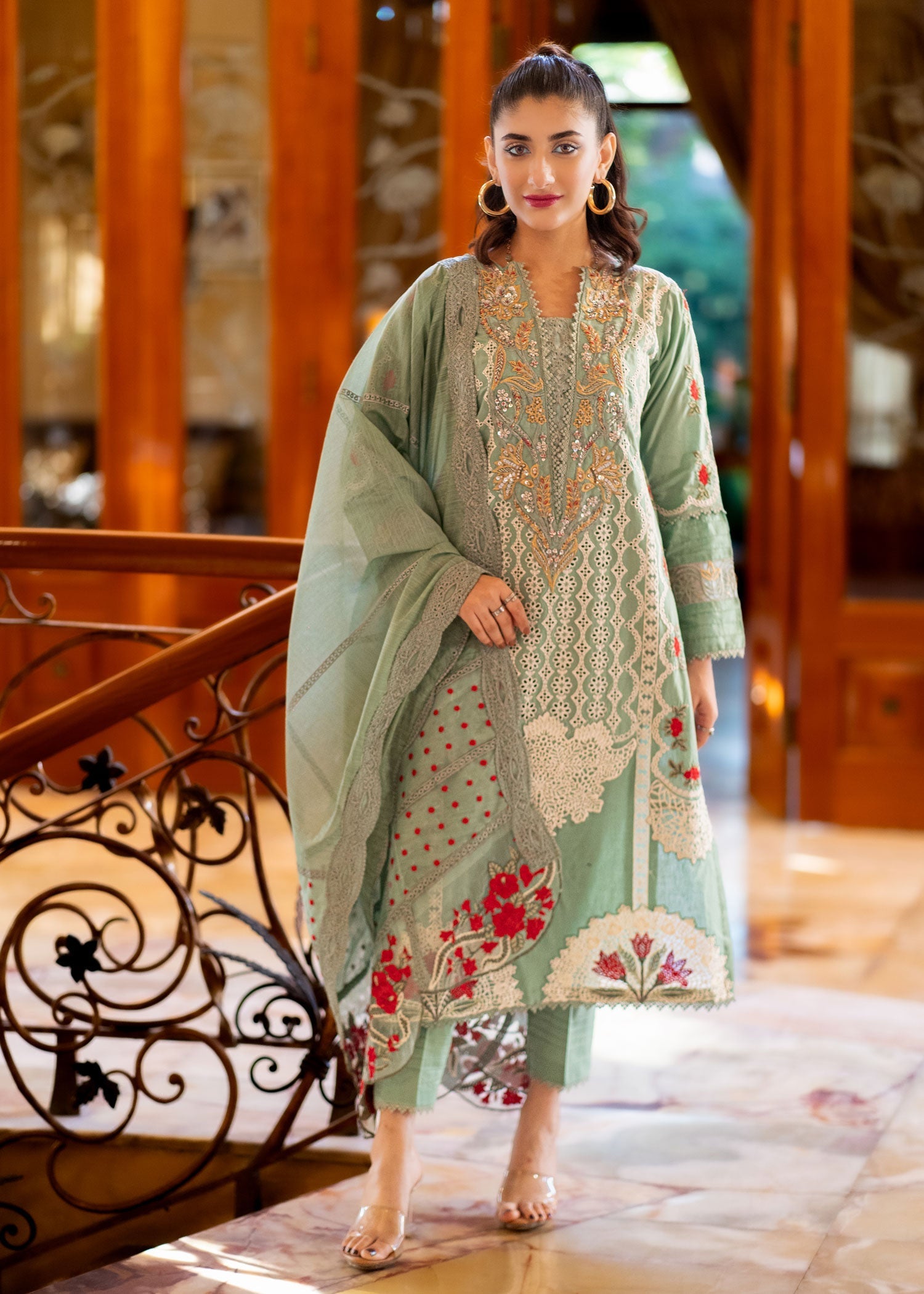 Manzar By Al Harir Stitched 3 Piece Summer Suit-AH001-MANAZAR