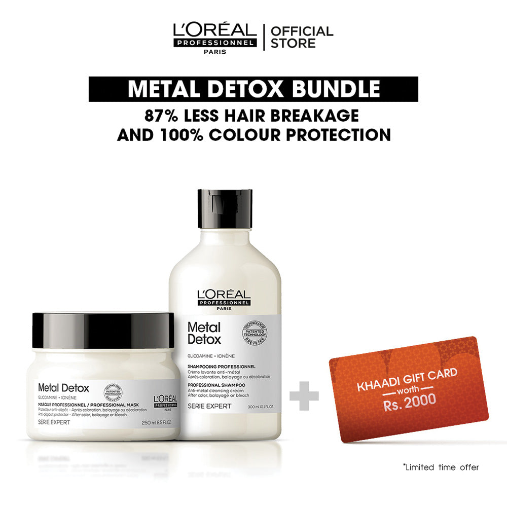 L'Oreal Professional - Metal Detox Bundle with Free Khaadi Voucher worth 2,000