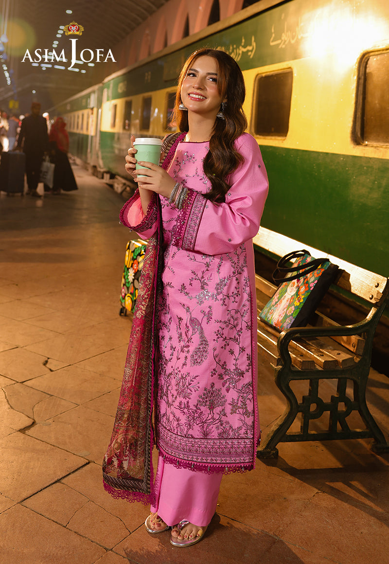 Asim Jofa Eid Signature Ajubf-08 Embroidered Dobby 3 Pcs