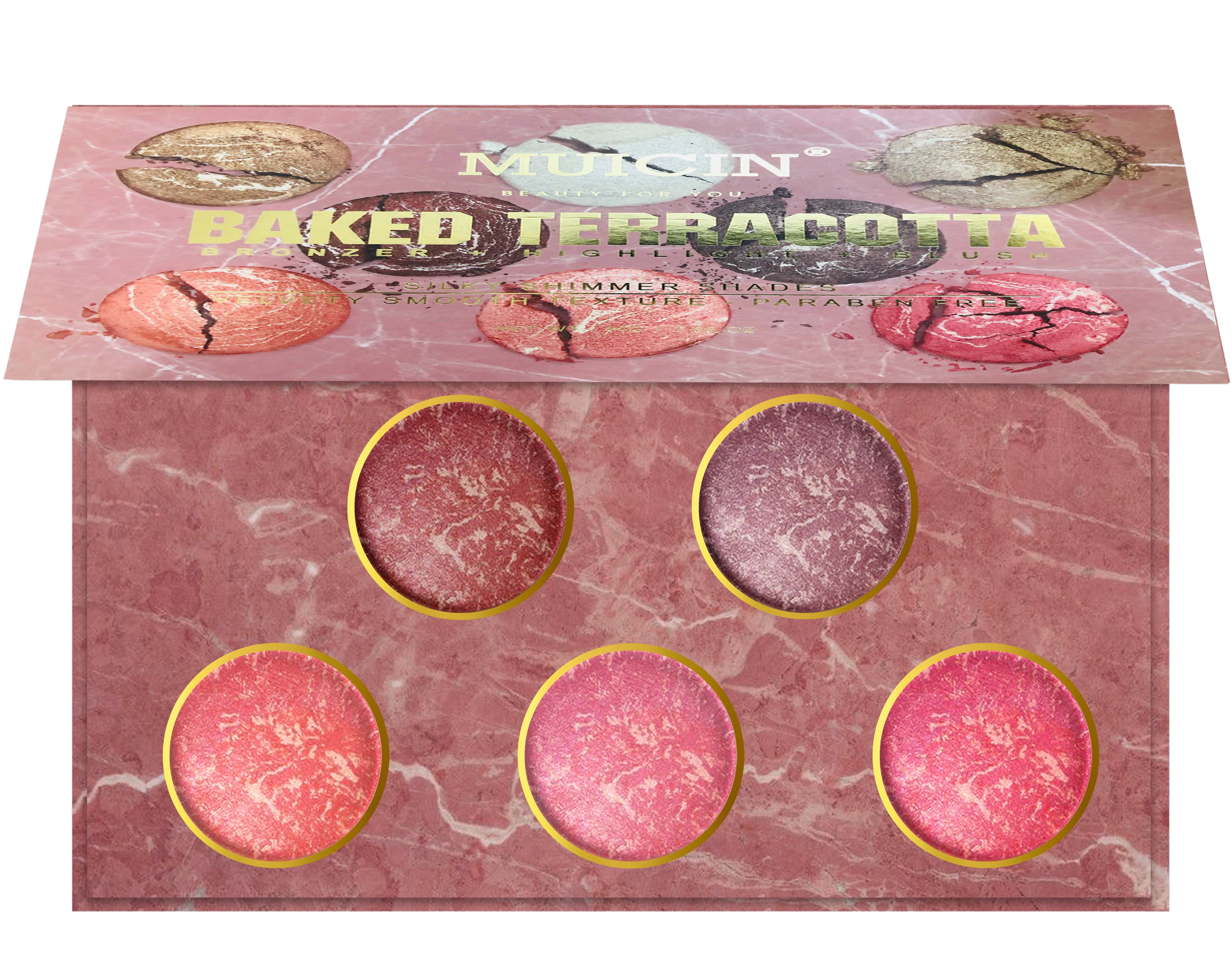 MUICIN - Baked Terracotta Highlight Blush & Eyeshadow Palette