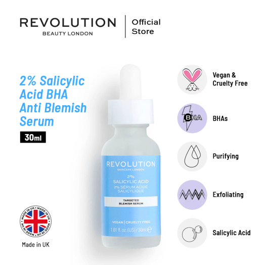 Makeup Revolution Skincare 2% Salicylic Acid Targeted Blemish Serum Super Sized 60Ml