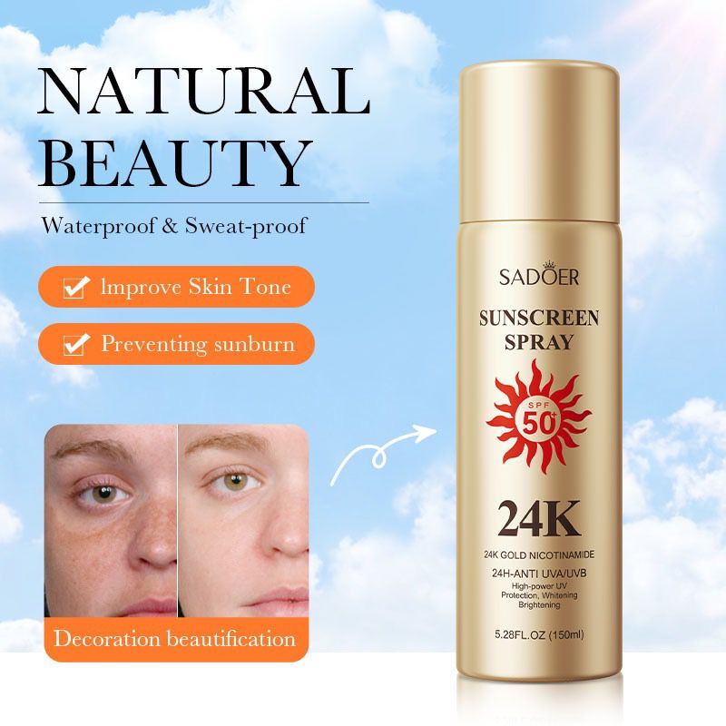 Sadoer Sunscreen Spray Spf50 24K Gold 150Ml