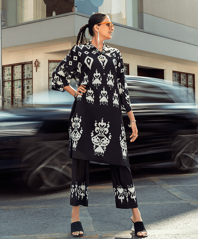 Sugar N Spice By Kaanthaa Stitched 2 Piece Summer Suit-Yin Yang Stitched (2-Piece)