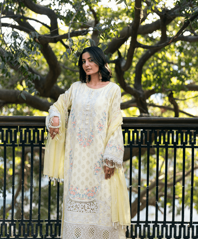 Baad-E-Naubahaar By Kaanthaa Unstitched 3 Piece Summer Suit-Basant Unstitched Embroidered Suit (3-Piece)