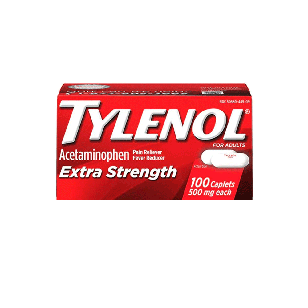Tylenol Extra Strength 500mg Caplets 100s - Snapcart.pk