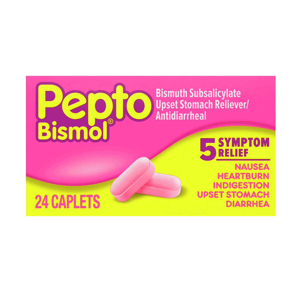 Pepto Bismol 5 Symptom Relief Caplets 24s