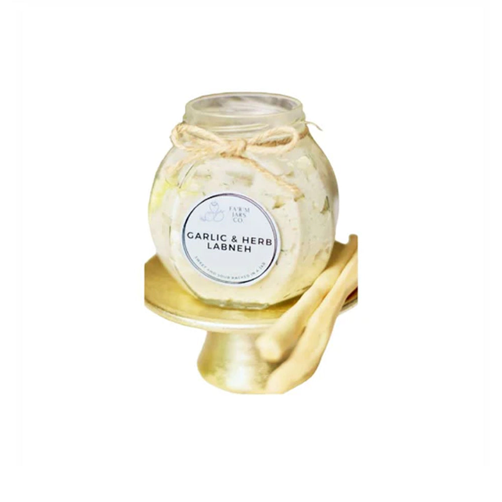 Farm Jars Co Garlic & Herb Labneh Cheese Jar 330g - Snapcart.pk