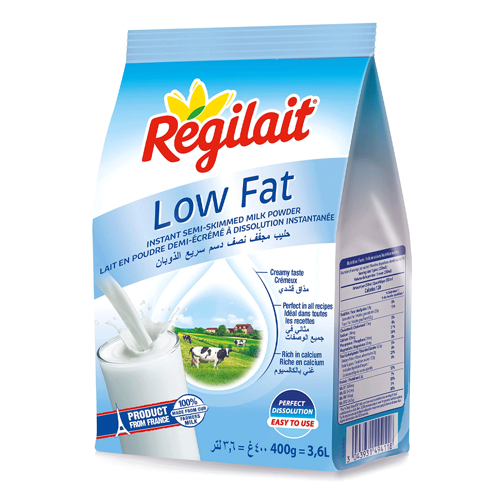 Regilait Low Fat Instant Semi-Skimmed Milk Powder 400g