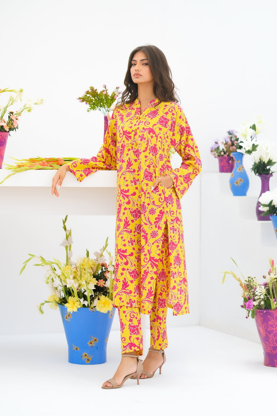 Dhaga Stitched 2 Piece Lawn Collection'2025-Matching separate 005