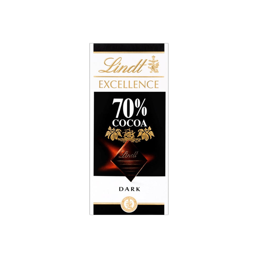 Lindt Excellence Dark Chocolate Cocoa 70% 100g - Snapcart.pk