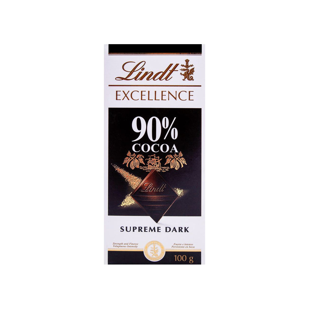 Lindt Excellence 90% Cocoa Supreme Dark 100g - Snapcart.pk