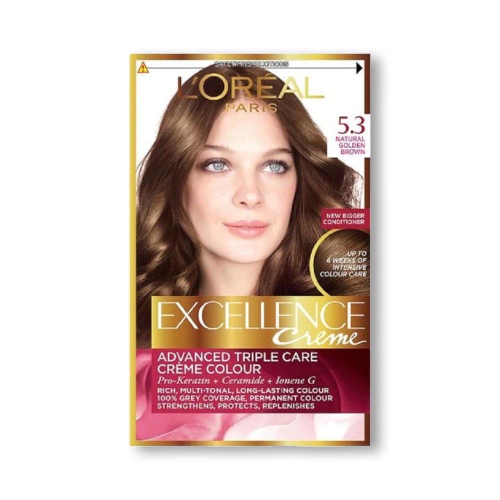 Loreal Professional Excellence Cream Hair Color 5.3 Golden Light Brown