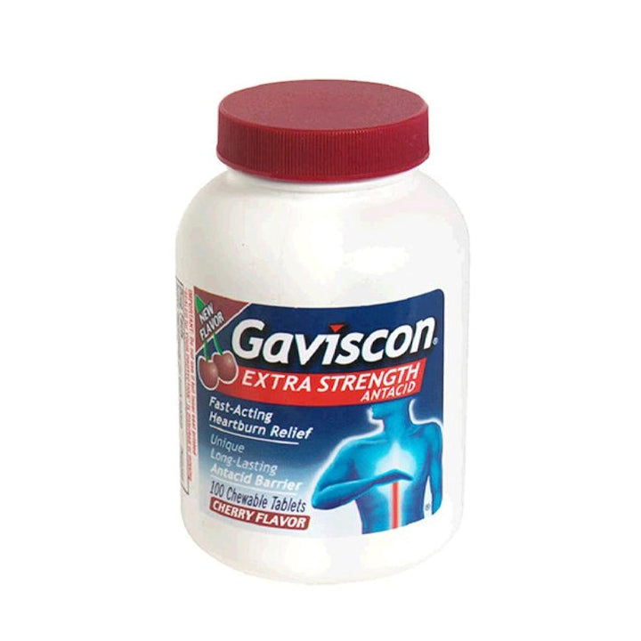 Gaviscon Extra Strenght Cherry Tablets 100s - Snapcart.pk