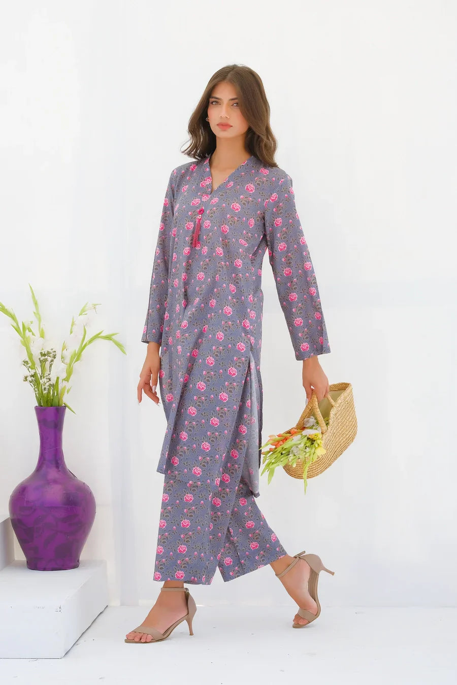 Dhaga Stitched 2 Piece Lawn Collection'2025-Matching separate 0030