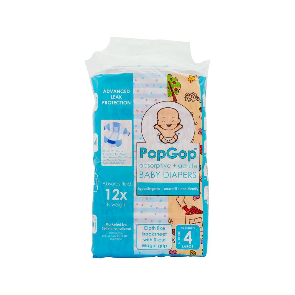 Pop Gop Baby Diapers Large 4 40s - Snapcart.pk