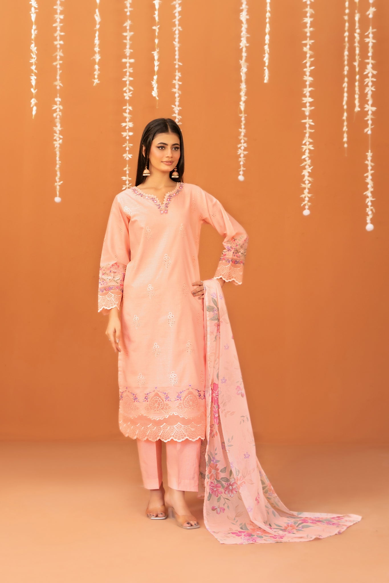 Chaashni By Tawakkal Stitched 3 Piece Eid Fancy Emb Lawn Vol-02 Suit-D-3139