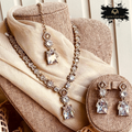 Made For Her-Elara Crystal Necklace Set - RJK1045