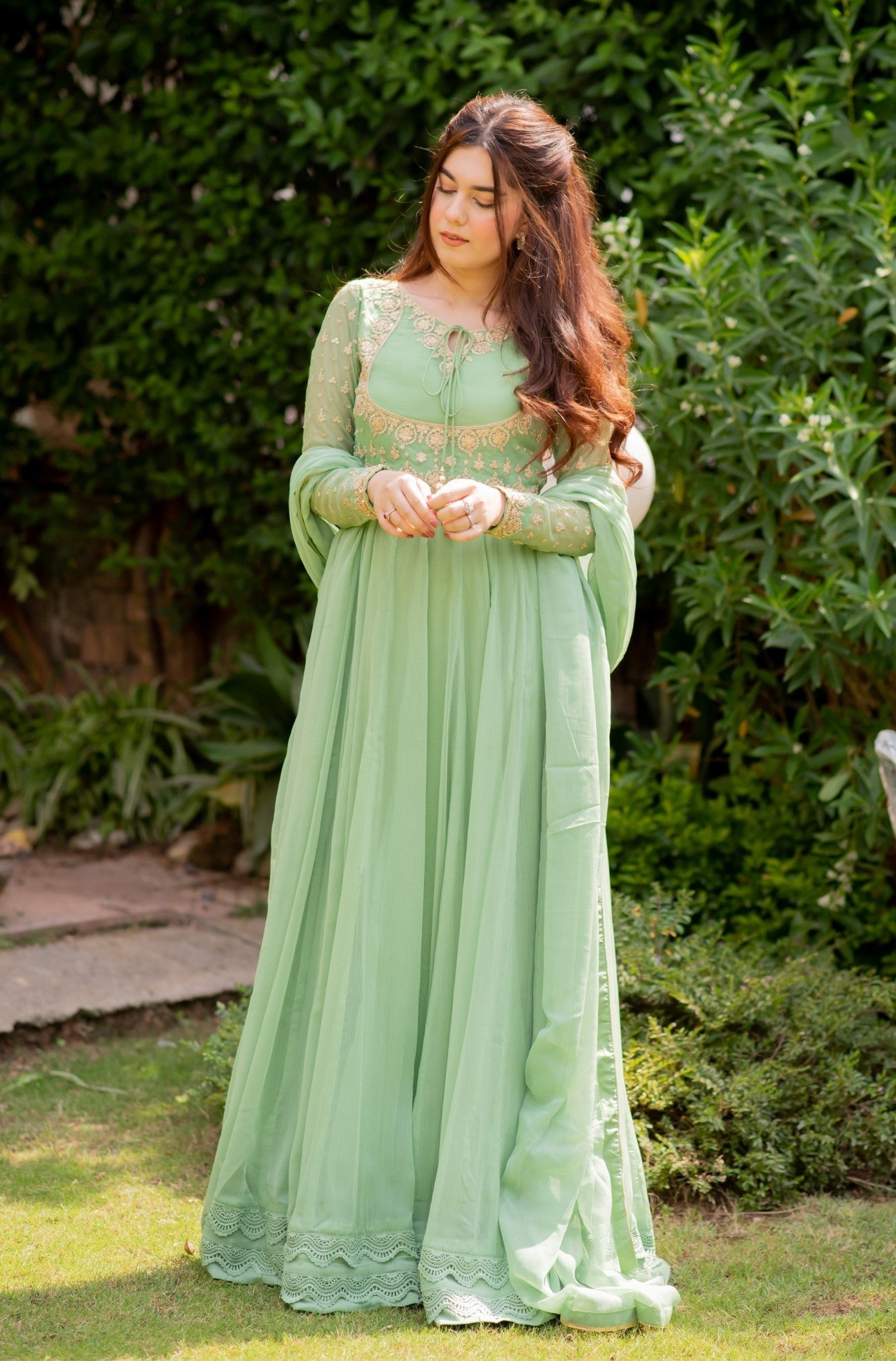Kalidaar Frocks By Asma & Sidra Stitched Formals Suit-Momina Asad
