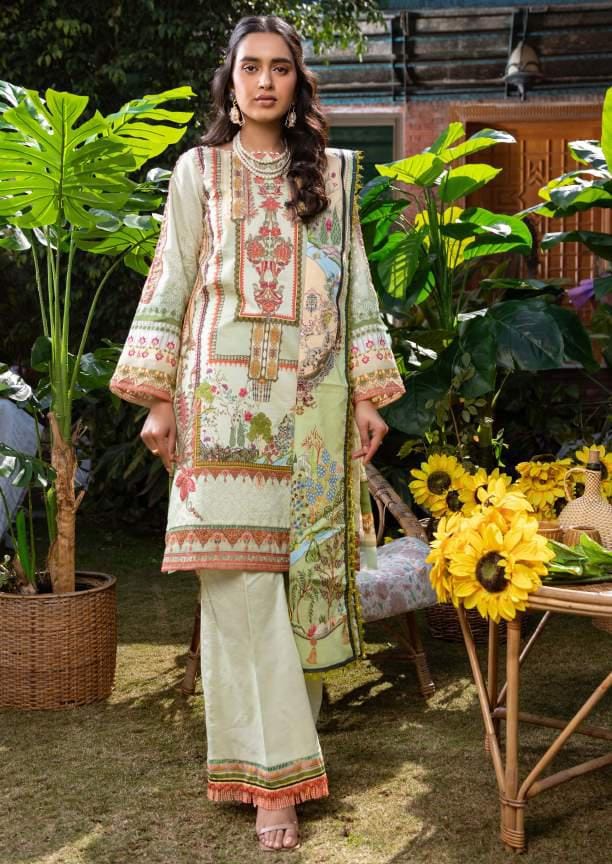 Umang by Motifz Digital Printed Lawn Unstitched 3 Piece 3229-Egret - Summer Collection
