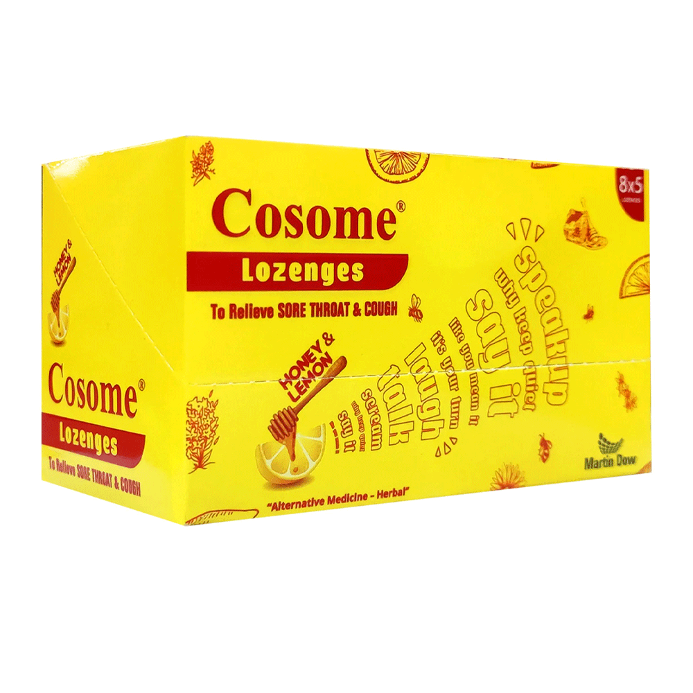 Cosome (Cofsome) Honey & Lemon Lozenges 8s