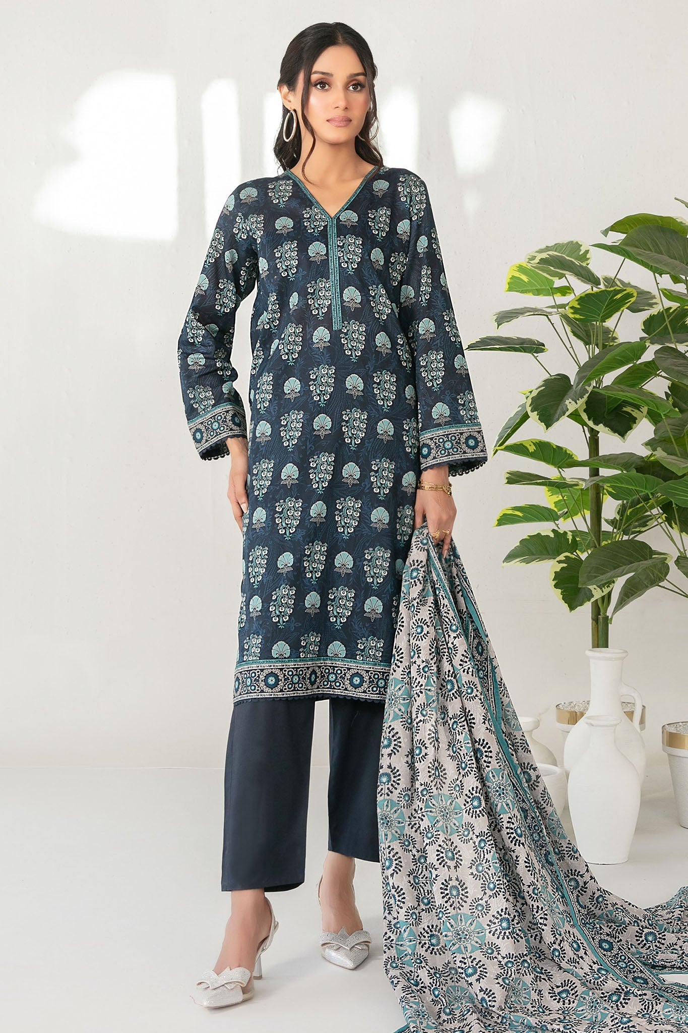 Mehza By Tawakkal Unstitched 3 Piece Rotary Lawn Vol-01 Suit-D-3241