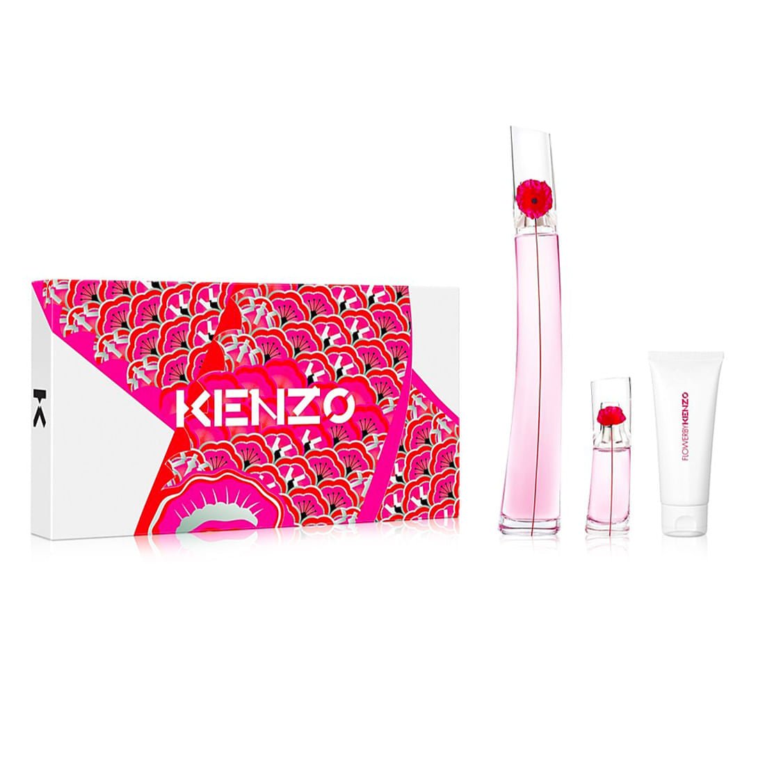 Kenzo Flower Poppy Bouquet Women Set EDP 100Ml+EDP 15Ml+B Milk 75Ml