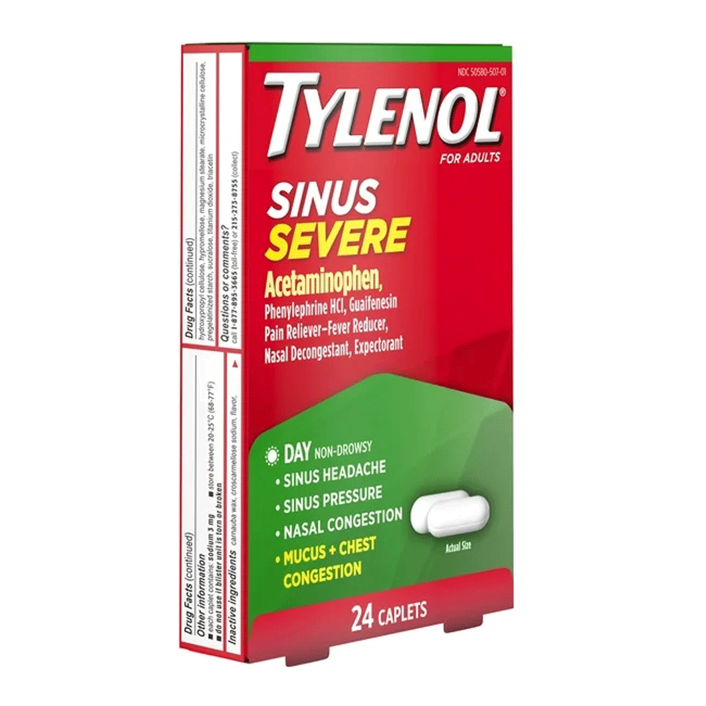 Tylenol Sinus Severe Acetaminophen Caplets 24s