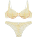 Non Padded Underwired Bra Set - Dot Mesh