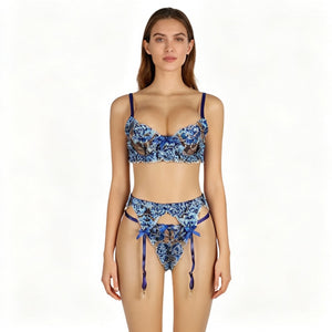 Belleza Lingerie Wired Net Bra Set - 1160