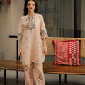 Everywear by Qariney Stitched 2 Piece Collection'2025-Beige Blossom