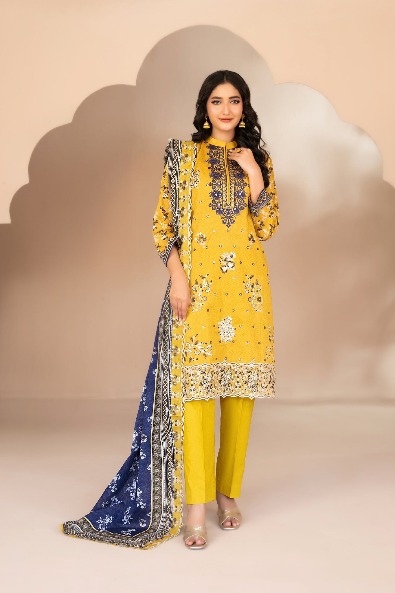 Ohana By Tawakkal Unstitched 3 Piece Emb Lawn Suit-D-3364