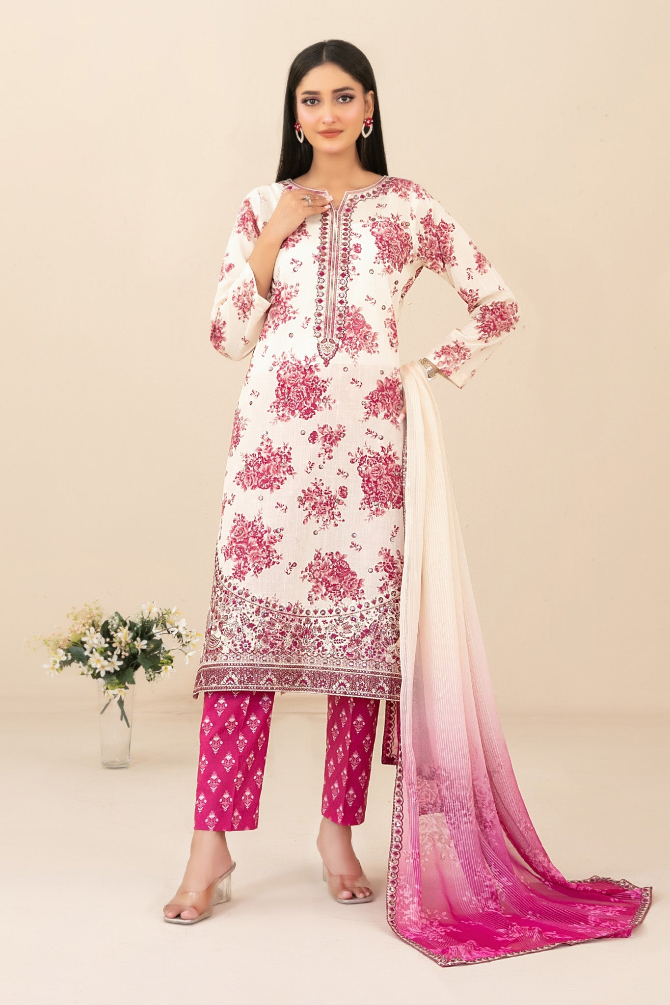 Zahlia By Tawakkal Unstitched 3 Piece Emb Lawn Suit-D-3375