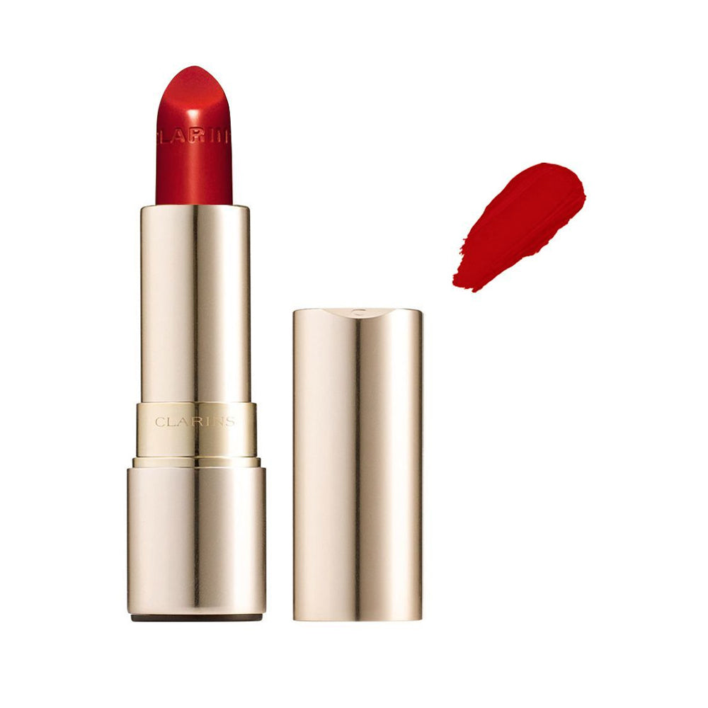 Clarins Joli Rough Moisturizing Long Wearing Lipstick Fiery Red 763 - Snapcart.pk