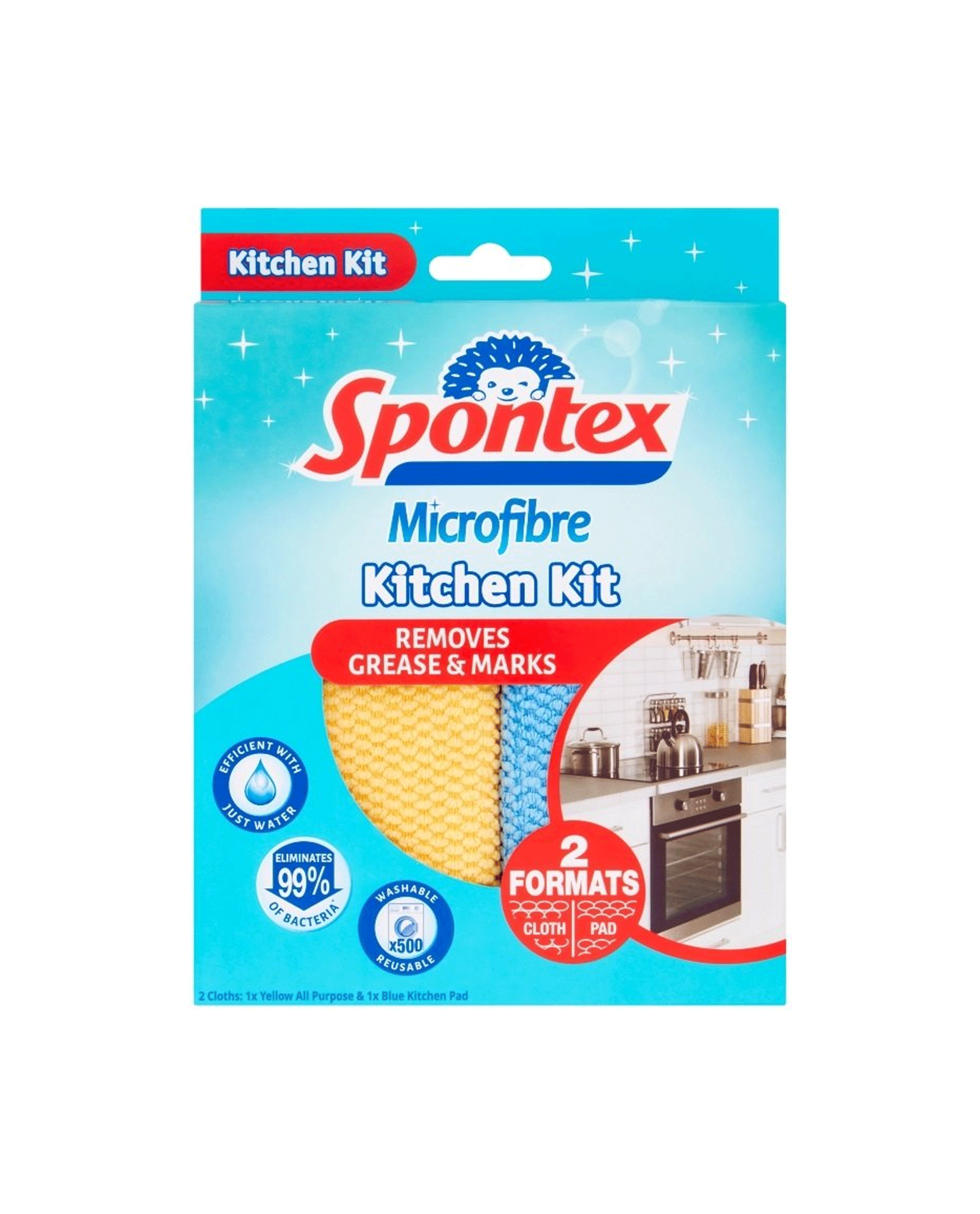 Spontex Microfibre Kitchen Kit - Snapcart.pk