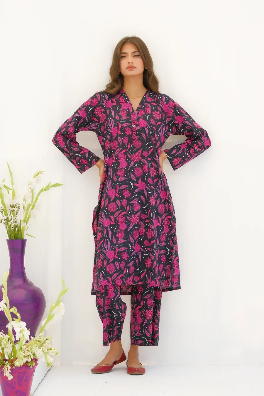 Dhaga Stitched 2 Piece Lawn Collection'2025-Matching separate 0033