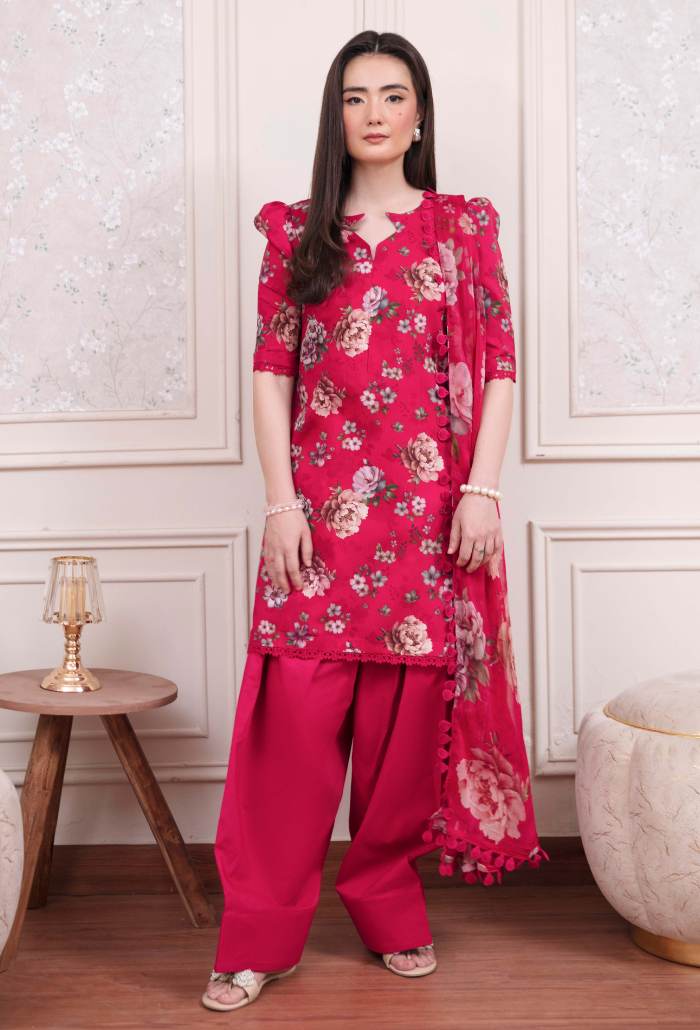 Coco By Humdum Unstitched 3 Piece Viscose Suit-D05