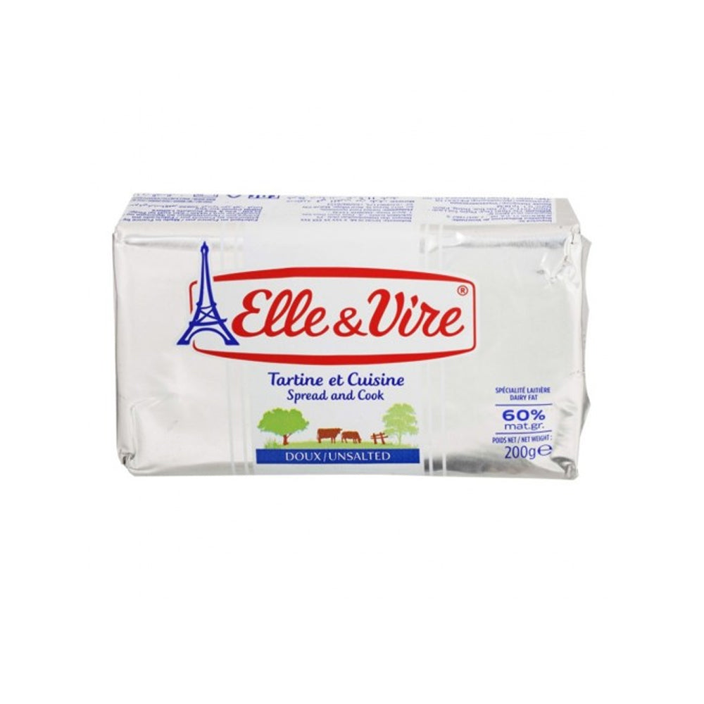 Elle & Vire Unsalted Butter 200g - Snapcart.pk