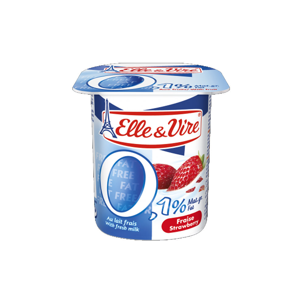 Elle & Vire Strawberry Yogurt 0.1% 125 Gm - Snapcart.pk