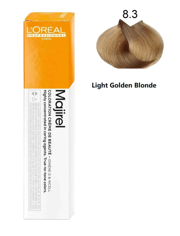 Loreal Majirel 8.3 Light Golden Blonde Hair Colour 50ml - Snapcart.pk