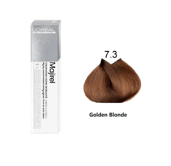 Loreal Majirel 7.3 Golden Blonde Hair Colour 50ml - Snapcart.pk